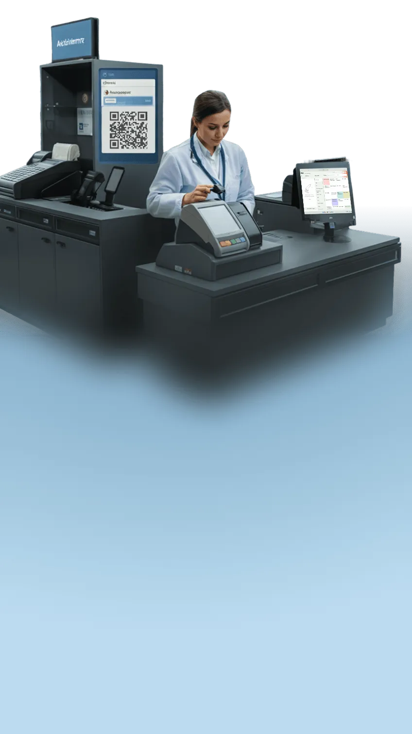 Кассир за POS-терминалом